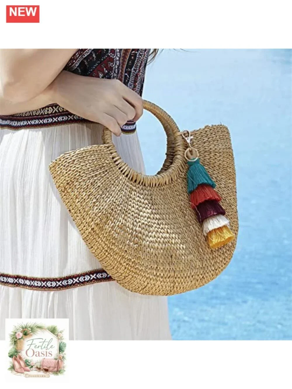 Boho Cotton Tassel Keychain Charm, Pom Pom Bag Decoration, Keyring for Women